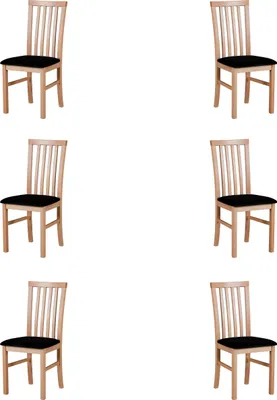 Image de Chaise de salle à manger, bois chêne massif Chaise Chaise de cuisine - Set 6x MILANO 1 hêtre naturel