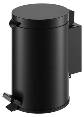 Produktbild von Keuco Plan Black Selection Abfalleimer mit Fußpedal, Wandmontage
