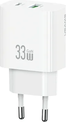 Obrázok produktu pre USAMS CC317 T65 33 W 1xUSB-C 1xUSB-A Rýchlonabíjačka do zásuvky Biela