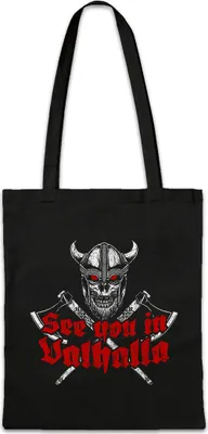 Produktbild von Urban Backwoods See You In Valhalla, Stofftasche, Farbe: Schwarz