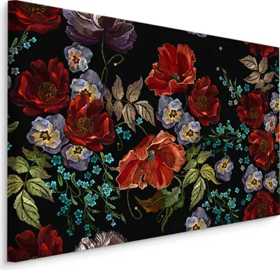 Produktbild von Fabelhafte Canvas LEINWAND BILDER 120x80 cm XXL Kunstdruck Natur Blumen Mohnblumen