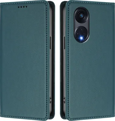 Immagine prodotto di Custodia in pelle per Oppo Reno8 T 5G, custodia magnetica in Finto cuoio con supporto Verde