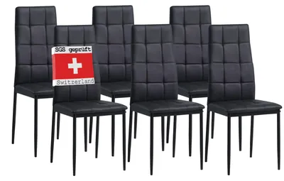 Produktbild von Esszimmerstühle RIMINI, 6-er SET, Schwarz