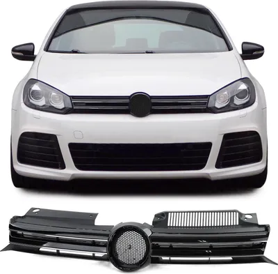 Produktbild von Kühlergrill Sportgrill Grill mit Chrom Leiste in Schwarz Glanz für VW Golf 6 VI