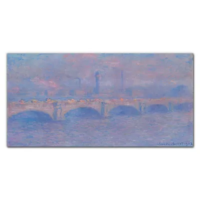 Produktbild von Coloray Bild aus Leinwand 140x70 Leinwand Dekoration - Monet Waterloo Bridge