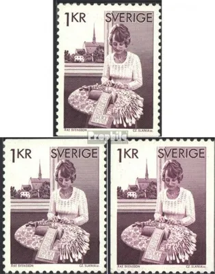 Produktbild von Briefmarken Schweden 1976 Mi 938y C,Do,Du (kompl.Ausg.) postfrisch Kunsthandwerk