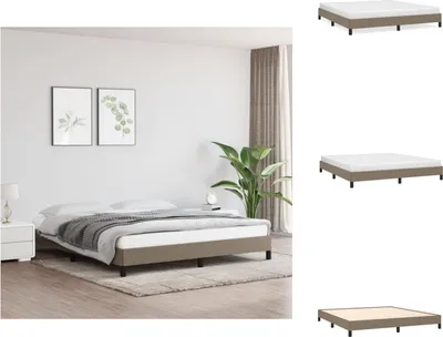 Produktbild von vidaXL Bettgestell Taupe 160x200 cm Stoff -  Betten & Bettgestelle