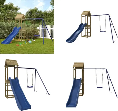 Produktbild von vidaXL Spielturm Imprägniertes Kiefernholz - Spielplatz - Spielplätze - Garten Spielplatz - Outdoor Spielplatz