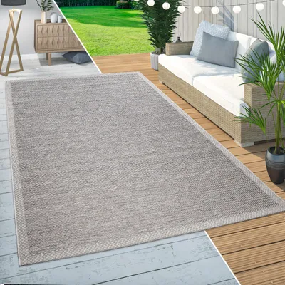 Produktbild von In- & Outdoor Teppich Balkon Terrasse Küchenteppich Modern Wellen Muster Beige Grösse 160 cm Rund