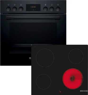 Bosch Einbau-Herd-Set HNDBB210, bestehend aus Einbau-Herd HEF113BB0 und Elektro-Kochfeld NKE611GA2E