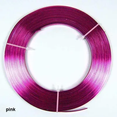 Produktbild von 10m Aluminium Flachdraht 5x1mm Aludraht flach Alu Draht Flachdraht Alustreifen pink