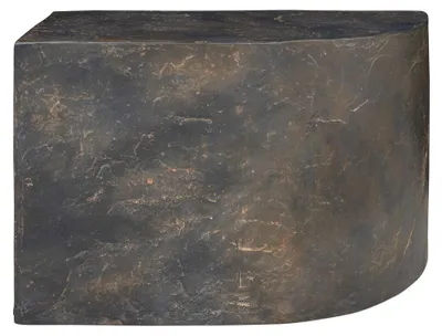 Produktbild von Casa Padrino Luxus Beistelltisch Braun 60 x 30 x H. 40,5 cm - Gerades skulpturales Tisch-Element aus Faserbeton in Schiefer-Optik - Luxus Möbel