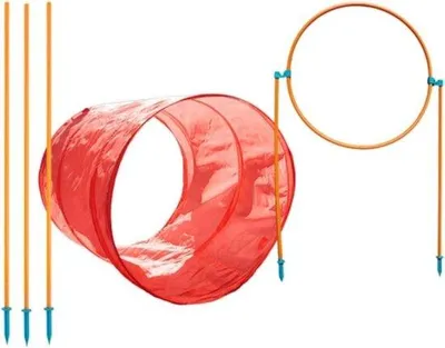 Produktbild von Famanu Agility Set für Hunde - Outdoor Trainingsset mit vielseitigen Komponenten