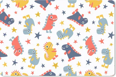 Produktbild von MuchoWow® Mauspad Mousepad Muster - Dino - Sterne - Jungen - Baby - Kinder - Kinder 27x18 cm - Mousepads - Maus Mat - Pad - Mausunterlage - Büroartikel - Desk Matten