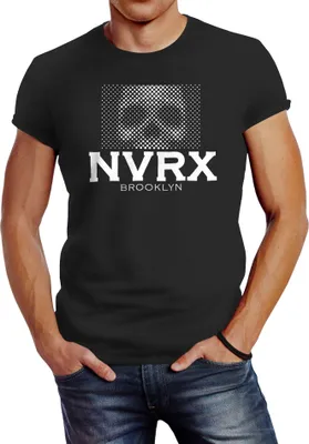 Produktbild von Totenkopf Herren T-Shirt Neverless Skull Slim Fit Neverless® anthrazit XL