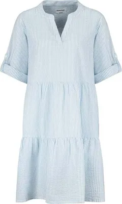 Produktbild von Fresh Made Kurzes Kleid Damen Dress with volants blau/weiß S