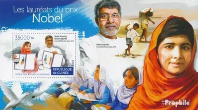 Produktbild von Briefmarken Guinea 2015 Mi Block 2549 (kompl. Ausgabe) postfrisch Nobelpreisträger