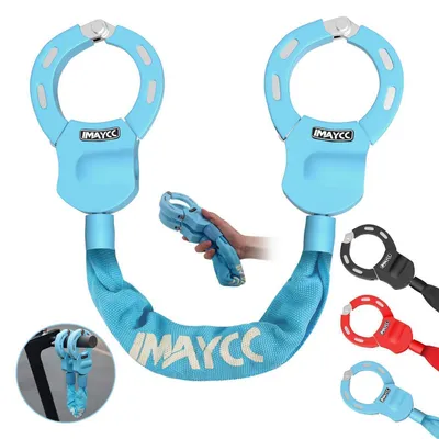 Produktbild von E Scooter Schloss Handschellenschloss mit Schlüssel Gummi-Lock-Hülse Blau