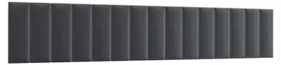 Image de Ensemble de panneaux muraux capitonnés 300x60 VALERIO - gris foncé