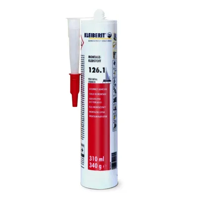 Produktbild von KLEIBERIT 126.1 Montagekleber 310 ml – 1K Klebstoff für Leisten, Paneele & Platten, hohe Anfangshaftung, fugenfüllend & spachtelbar
