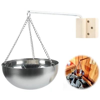 Produktbild von 12cm Sauna Schale Edelstahl, Sauna Schüssel für SPA, Sauna Zubehör