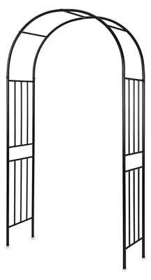 Immagine prodotto di Arco da giardino in metallo - Griglia per piante rampicanti - Larghezza 150 cm - Arco per rose da esterno - Facile da montare - Colore nero