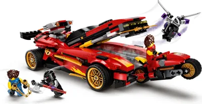 Produktbild von LEGO 71737 NINJAGO Legacy X-1 Ninja Superauto und Motorrad mit Cole als goldene Minifigur