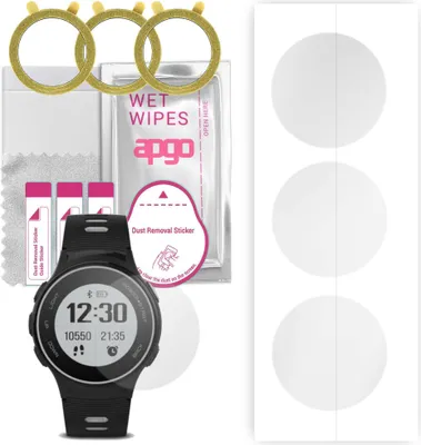 Produktbild von apgo 3 Stück Schutzfolie, klar, kompatibel mit Forever SW-600 Smartwatch, Hydrogel Displayschutzfolie mit Positionierhilfe, Displayfolie, robust und kratzfest