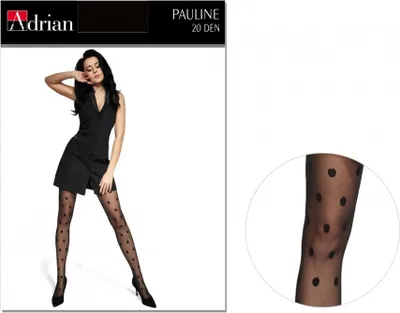 Produktbild von Gepunktete Erbsenstrumpfhose PAULINE 20den Adrian Nero 2