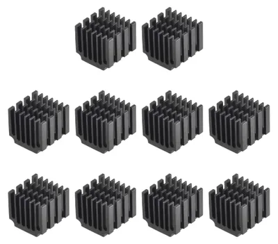 Productafbeelding van Thermo-stickers, 14,5 x 14 x 13 mm, zwart, 10 stuks