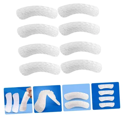 Produktbild von 4 Paare Rutsch Fersenpolster Selbstklebende Transparente Heel Pads für Hohe Absätze und Atmungsaktiv gegen Fußschmerzen und Blasenbildung