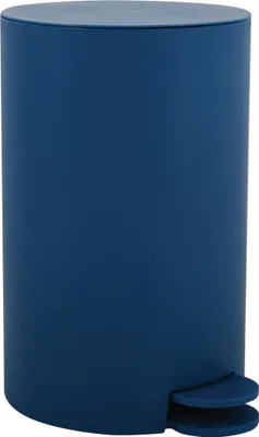 Produktbild von MSV "Osaki Cubo de Basura con Pedal, 3 L, Color Azul Oscuro, 3 l, Rund, Polypropylen (PP), Blau, Terrasse, Polypropylen