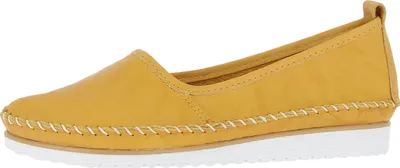 Produktbild von Andrea Conti Damen Slipper Leder zeitlos sportlich mit Keilabsatz 0021713, Größe:40 EU, Farbe:Gelb