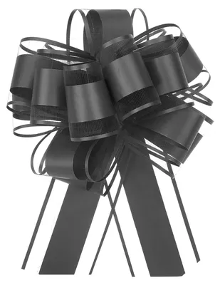 Productafbeelding van Set van 5 grote geschenkschleifen van 15 cm in zwart