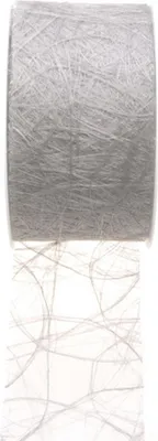 Produktbild von Sizoweb Tischband - Hussenband - silber - 7,9 cm - 50 Meter auf der Rolle - 64 003-R 079
