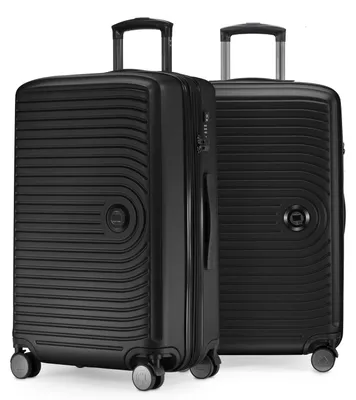 Image de HAUPTSTADTKOFFER - Mitte - Lot de 2 valises à coque dure de taille moyenne Trolleys avec soufflet extensible Trolley de voyage,Noir