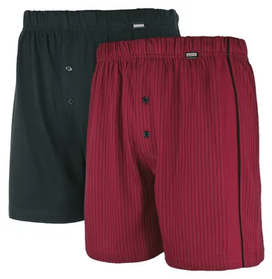 Produktbild von Adamo 2er-Pack Boxershorts schwarz/weinrot XXL