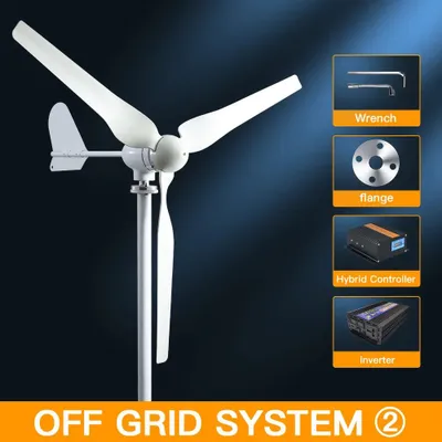 Immagine prodotto di Turbina eolica da 48V, 2000W, con controller ibrido MPPT e inverter