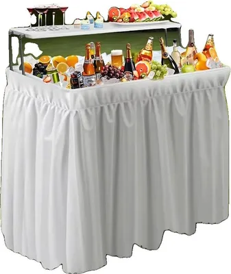 Immagine prodotto di Tavolo refrigerante per esterni, design pieghevole, spazio di archiviazione aggiuntivo, BIANCO