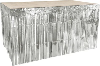 Produktbild von Tischrock "Metallic" 300 x 74 cm | Silber
