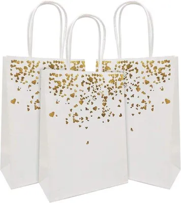 Productafbeelding van Kraftpapier Geschenktasjes 18 Stuks met Handvat - Perfect voor Feestelijke Gelegenheden