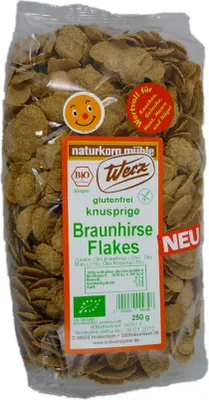Produktbild von naturkorn mühle Werz - Braunhirse-Flakes glutenfrei - 250g