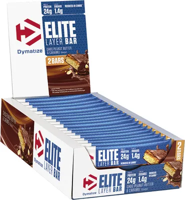 Produktbild von DYMATIZE Protein Riegel Elite Layer Bar Peanut Butter & Caramel 18 x 60 g