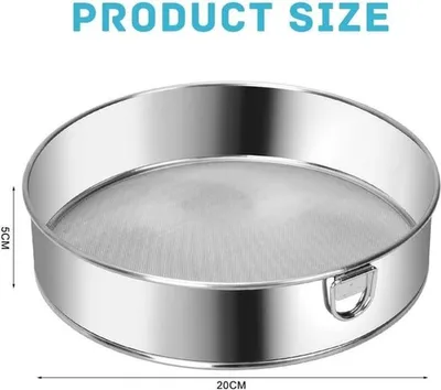 Edelstahl Mehl-Sieb 20cm Feinmaschig Handlich Sieb - Backen Kuchen Gebäck