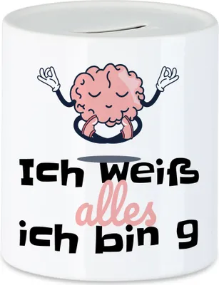 Produktbild von Ich Weiß Alles Ich Bin 9 Spardose Geschenkidee 9. Geburtstag Humorvoll Sarkastisch