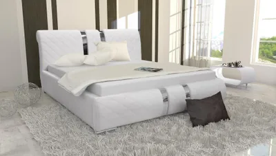 Produktbild von Bettgestell mit Kasten Bett Bettrahmen Weiß Betten 180cm Doppelbett Ehebett Neu