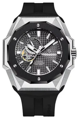 Produktbild von Herrenuhr Pagani Design Javelot, Automatik, Silikon, Schwarz / Schwarz