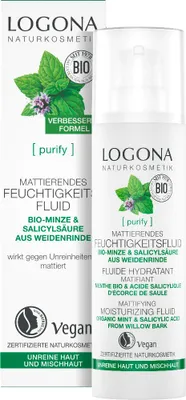 Produktbild von LOGONA 00049, 30 ml, Flüssigkeit, Mischhaut, Anti-Pickel, Mattierend, Feuchtigkeitsspendend, Beruhigend, Flasche, Minze, Salicylsäure