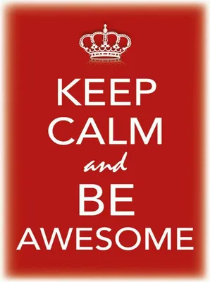 Produktbild von vianmo Holzschild 40x30 cm Keep Calm and be Awesome