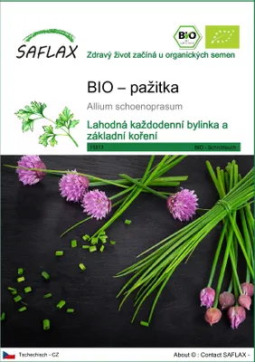 Obrázek produktu pro SAFLAX - BIO – pažitka - Allium schoenoprasum - 250 Semena